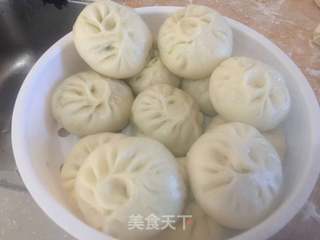 韭菜素包子的做法步骤:14