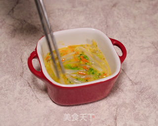 蔬菜银鱼蒸蛋的做法步骤:7