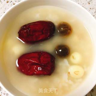 红枣桂圆莲子粥的做法步骤：6