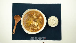白菜炖豆腐的做法步骤:9