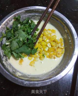 鸡蛋玉米饼的做法步骤:4