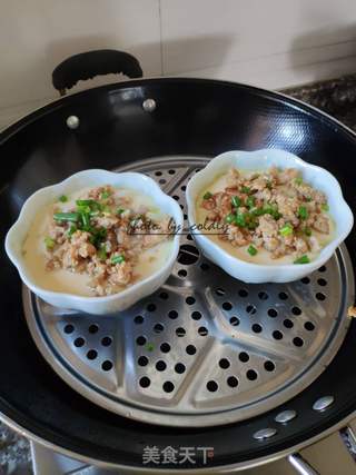肉末水蒸蛋的做法步骤:7