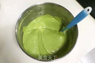 菠菜戚风的做法步骤:14