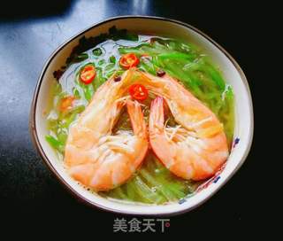 萝卜丝鲜虾汤的做法步骤:9
