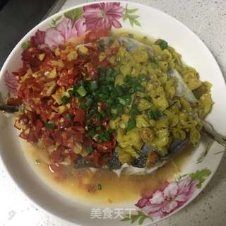 剁椒鱼头的做法步骤:9