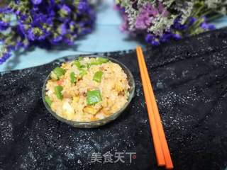 番茄虾仁炒饭的做法步骤:5