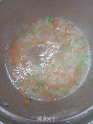 鲜虾蔬菜粥的做法步骤:8