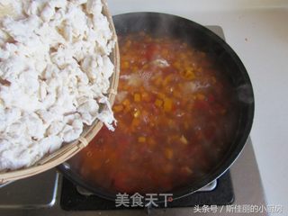 南瓜番茄疙瘩汤的做法步骤:9