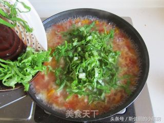 南瓜番茄疙瘩汤的做法步骤:11