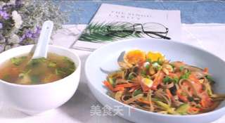 鸡丝凉拌荞麦面&蔬菜汤的做法步骤:8