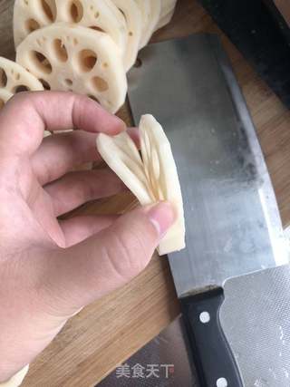 香炸藕夹藕盒的做法步骤:3