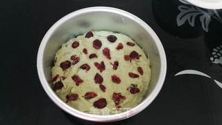 酸酸甜甜不用揉面的蔓越莓青汁发糕的做法步骤:4