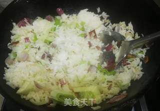 鸡蛋炒米饭的做法步骤:7