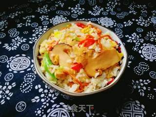 松茸蛋炒饭的做法步骤:9
