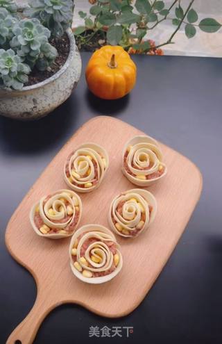 玫瑰煎饺的做法步骤:7