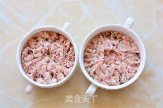 鲜虾窝蛋蒸肉泥的做法步骤:3