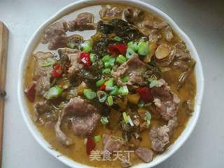 水煮酸菜牛肉的做法步骤:20