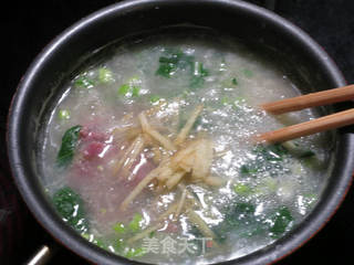 生滚牛肉白菜粥的做法步骤:5