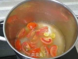 番茄玉米蛤蜊挂面的做法步骤:6
