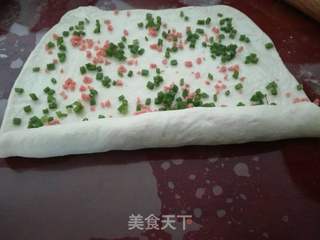 火腿香葱花卷的做法步骤:7