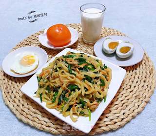 肉丝时蔬炒面#面食#的做法步骤：14