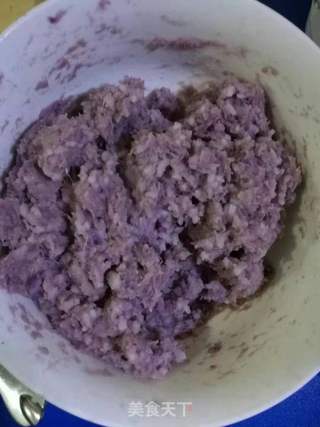 山药紫薯米饼的做法步骤:6