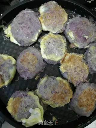 山药紫薯米饼的做法步骤:10