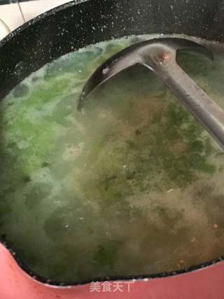茼蒿肉末粥的做法步骤:13