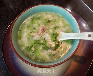茼蒿肉末粥的做法步骤:16