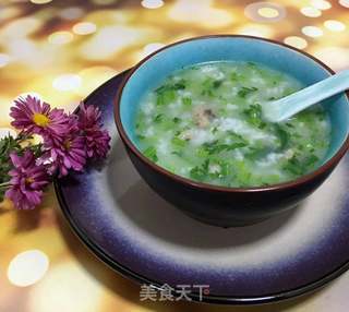 茼蒿肉末粥的做法步骤:17
