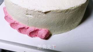 渐变色裱花蛋糕的做法步骤:12