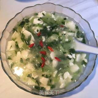 青菜豆腐羹的做法步骤:7