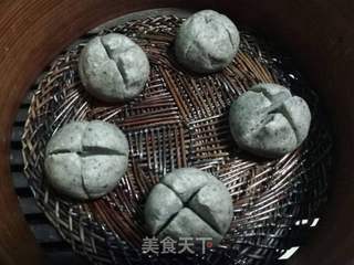 黑芝麻开花馒头的做法步骤:6