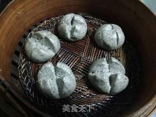 黑芝麻开花馒头的做法步骤:7