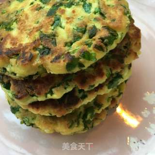 “豆腐”豆腐茼蒿饼的做法步骤:14