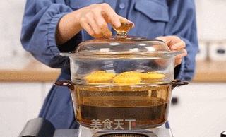 爆好吃的芝心南瓜桂花饼,竟然不用烤箱的做法步骤:15