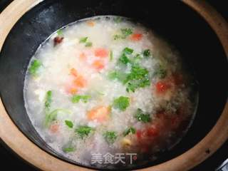 荠菜大米粥的做法步骤:7