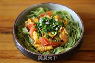 劲爽菠菜手擀面的做法步骤:17
