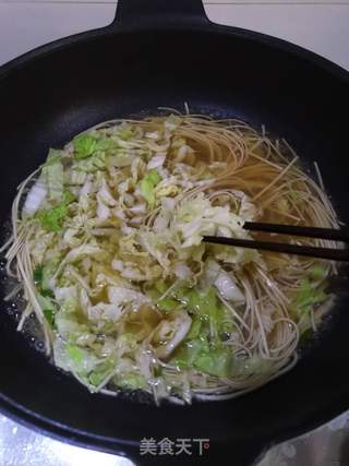 白菜素面的做法步骤:6