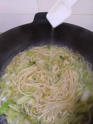 白菜素面的做法步骤:7