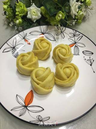 南瓜玫瑰花馒头的做法步骤:15