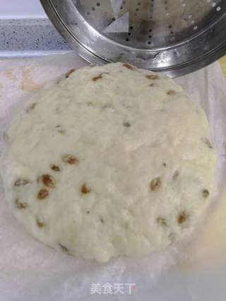豆渣葡萄干发糕的做法步骤:10