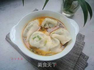 酸辣汤荠菜饺子的做法步骤:9
