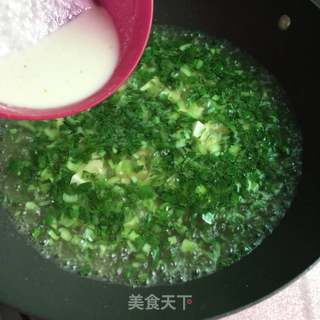 青菜虾仁豆腐羹的做法步骤：8