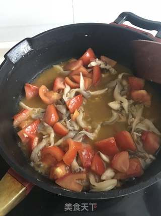 番茄鸡蛋打卤面的做法步骤:8