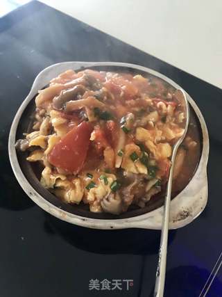番茄鸡蛋打卤面的做法步骤:12