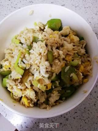 丝瓜鸡蛋炒饭的做法步骤:6