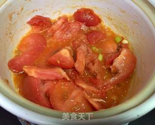 蕃茄蛋花菜心面的做法步骤：2