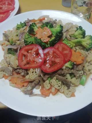 小猪佩奇黑胡椒汁牛肉意大利面的做法步骤:14
