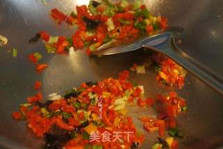 蔬菜炒饭的做法步骤:4